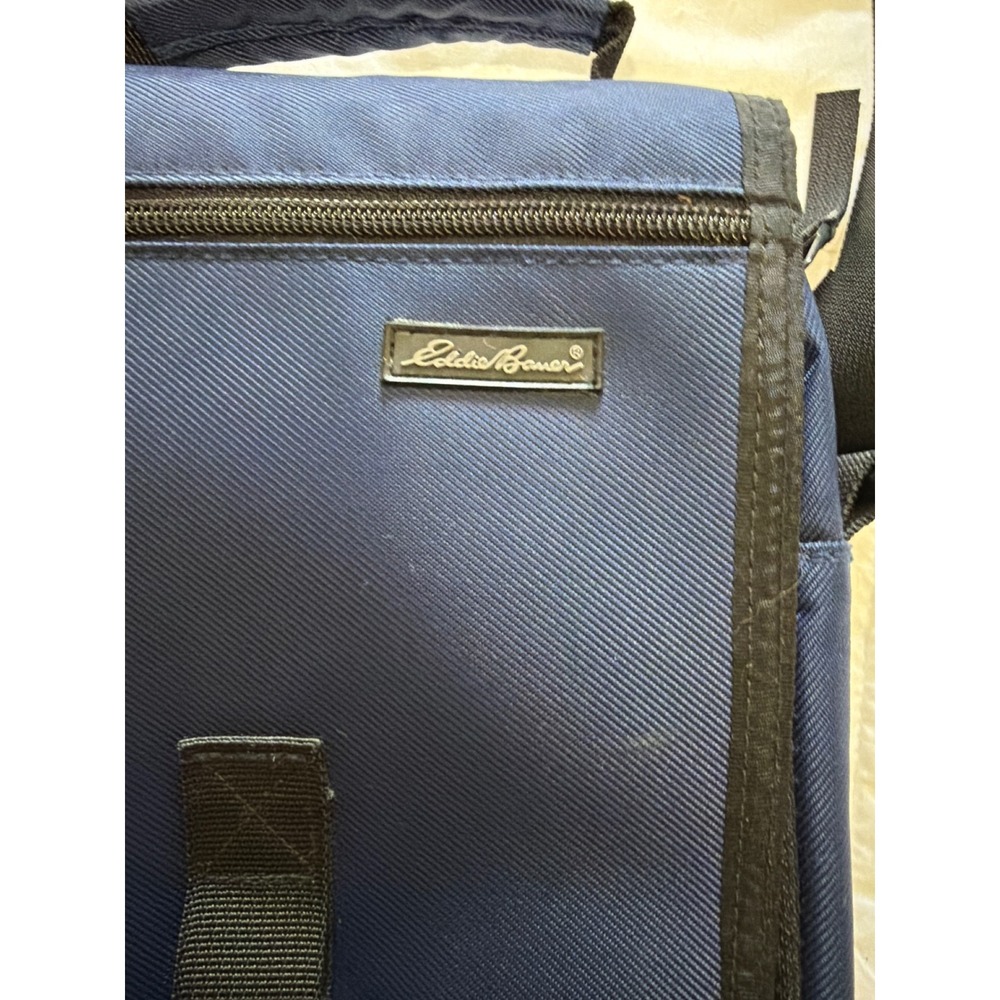 Eddie Bauer Navy Blue Nylon Crossbody Messenger Travel Bag Adjustable Gorpcore - Picture 2 of 10